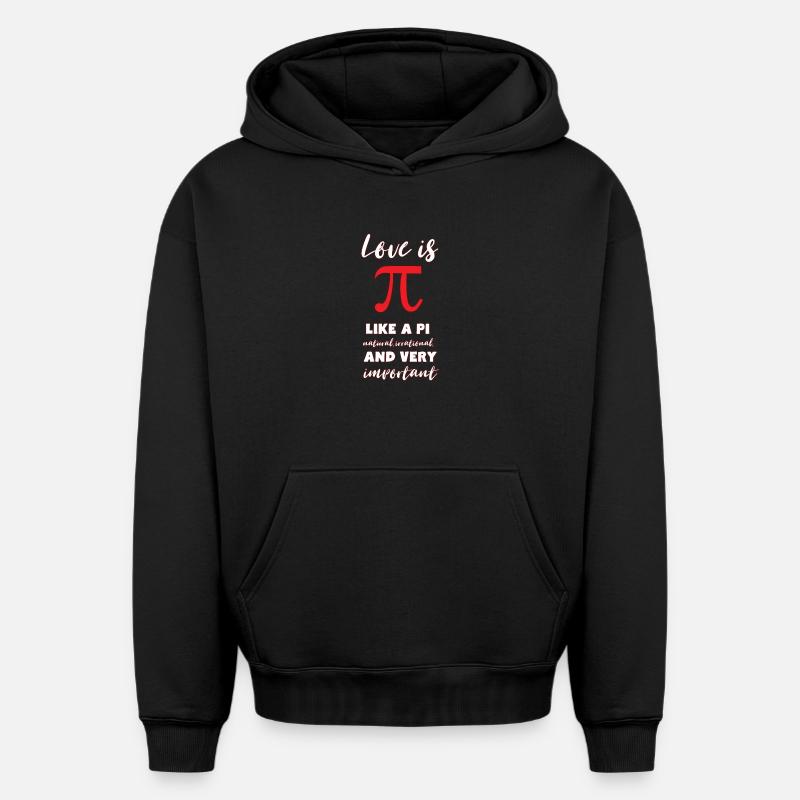 Mathématiques - Sweat à capuche unisexe oversize épais SPREAD - noir
