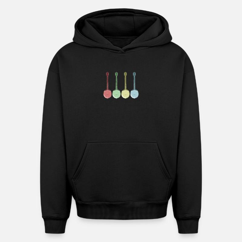 Banjo - Sweat à capuche unisexe oversize épais SPREAD - noir