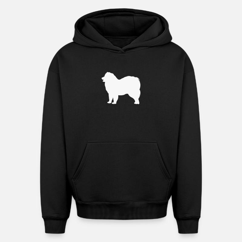 Samoyed - Sweat à capuche unisexe oversize épais SPREAD - noir