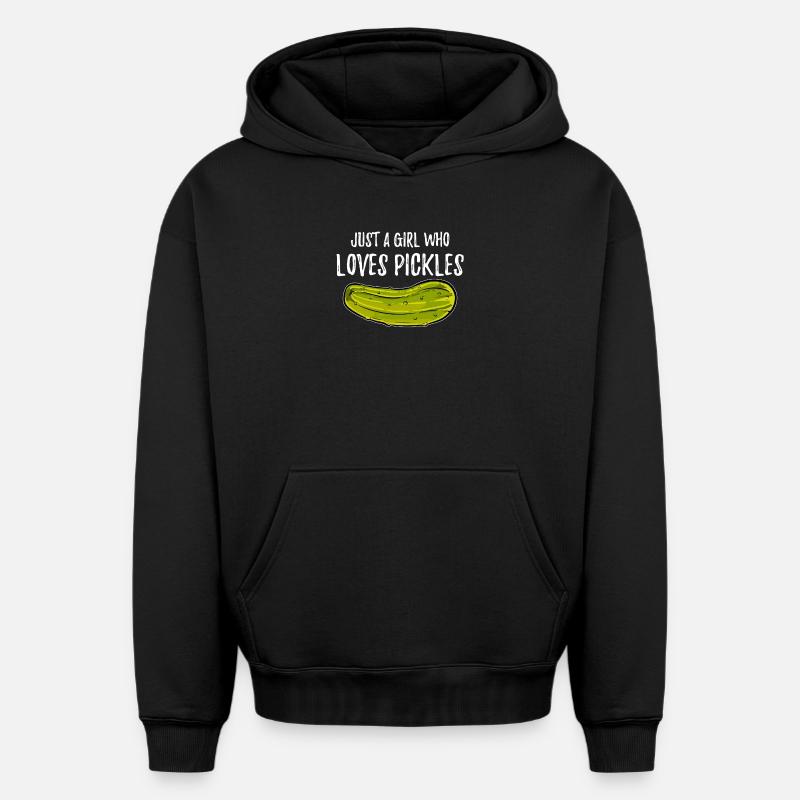 Cornichons pour les amateurs de cornichons - Sweat à capuche unisexe oversize épais SPREAD - noir