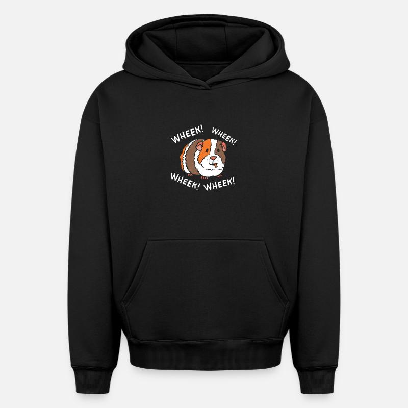 Cochon d'Inde - Sweat à capuche unisexe oversize épais SPREAD - noir