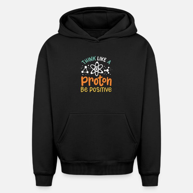 Science Physique Chimie - Sweat à capuche unisexe oversize épais SPREAD - noir