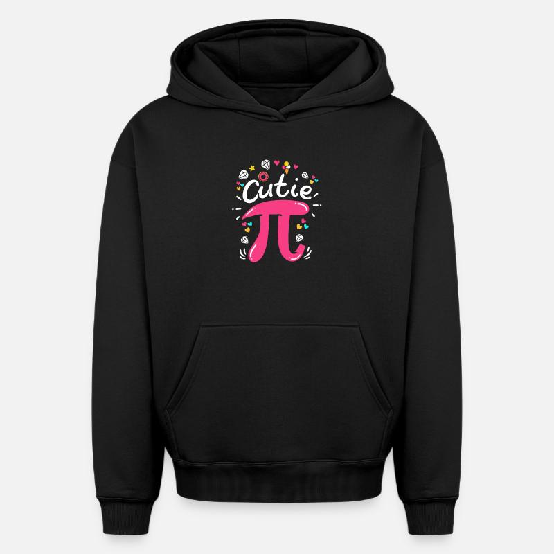Pi jour Pi maths - Sweat à capuche unisexe oversize épais SPREAD - noir