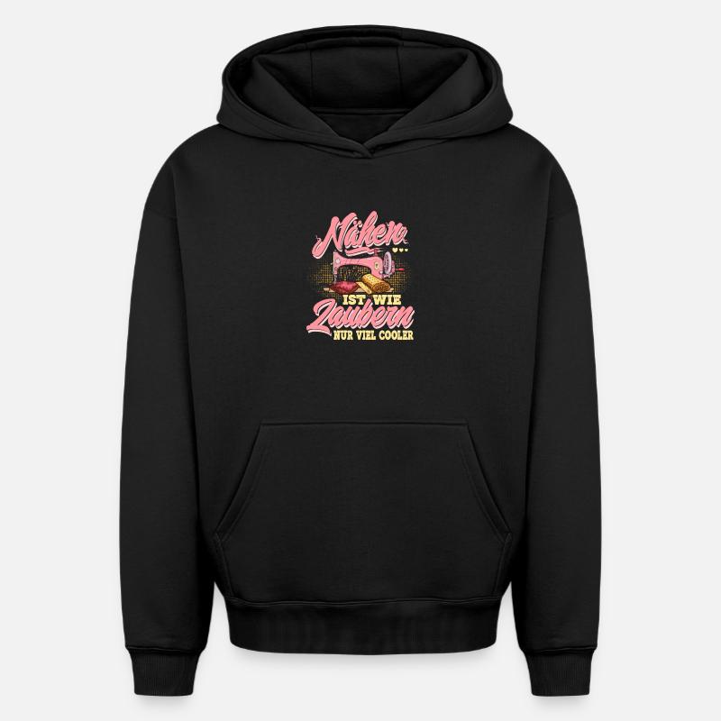 Couture - Sweat à capuche unisexe oversize épais SPREAD - noir