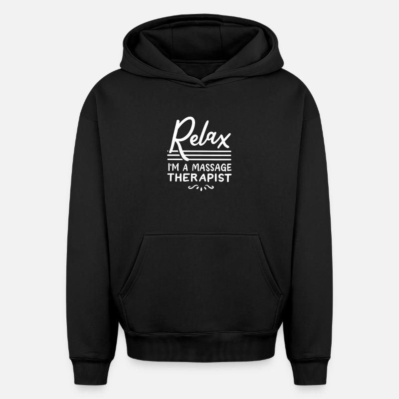 Massagetherapeut Massagetherapie - Oversized Heavyweight Unisex Hoodie - Schwarz