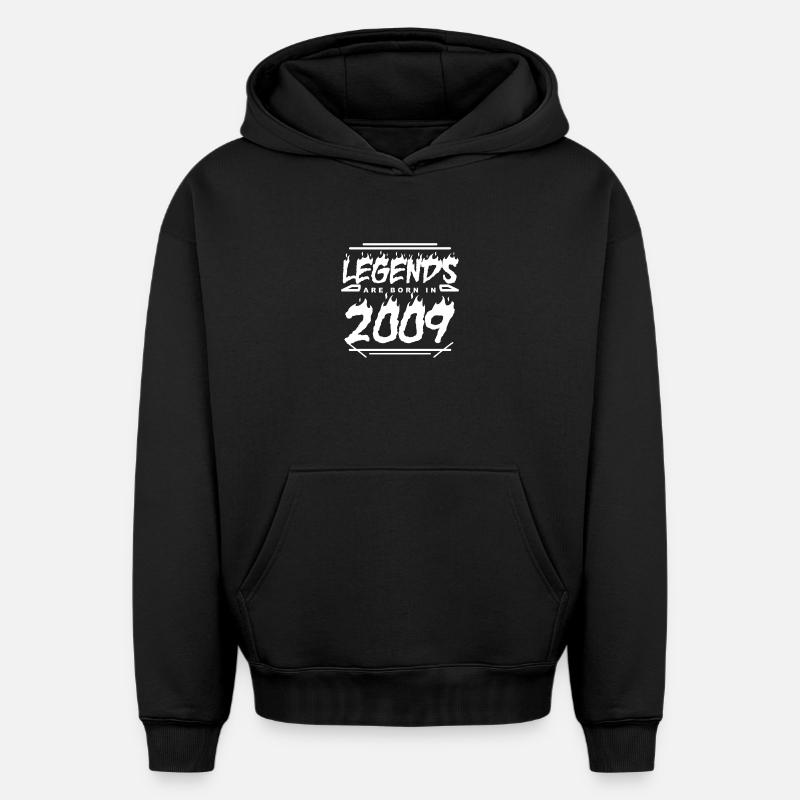 2009 - Année 2009 - Année 2009 - Sweat à capuche unisexe oversize épais SPREAD - noir