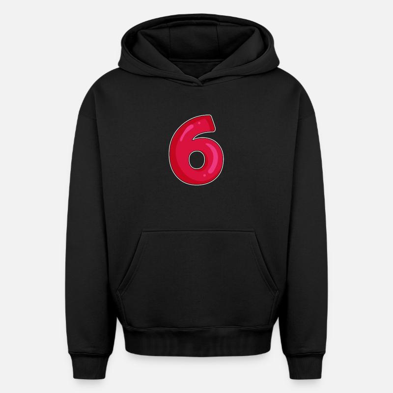 6 - Sweat à capuche unisexe oversize épais SPREAD - noir