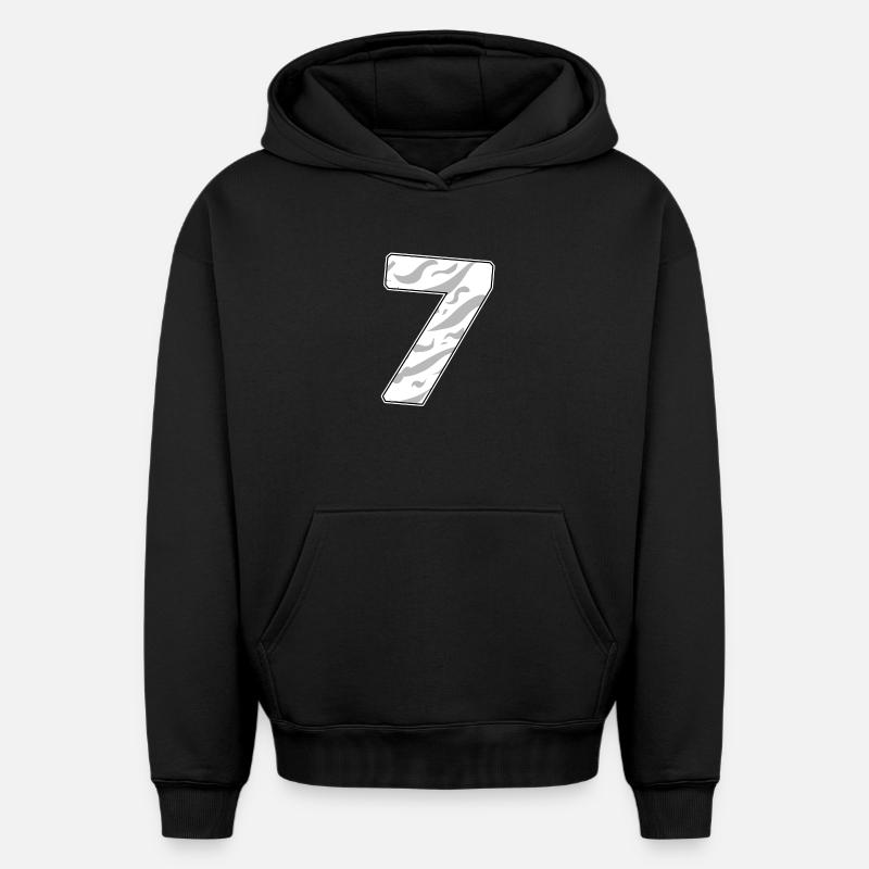 7 - Sweat à capuche unisexe oversize épais SPREAD - noir