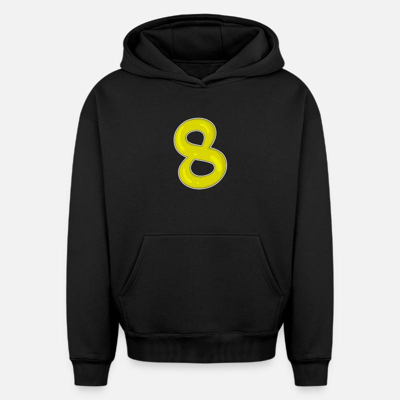8 - Sweat à capuche unisexe oversize épais SPREAD - noir