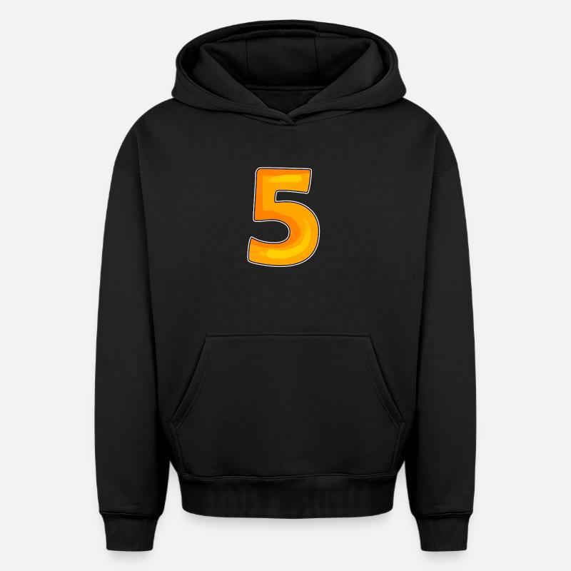 Numéro 5 Numéro - Sweat à capuche unisexe oversize épais SPREAD - noir