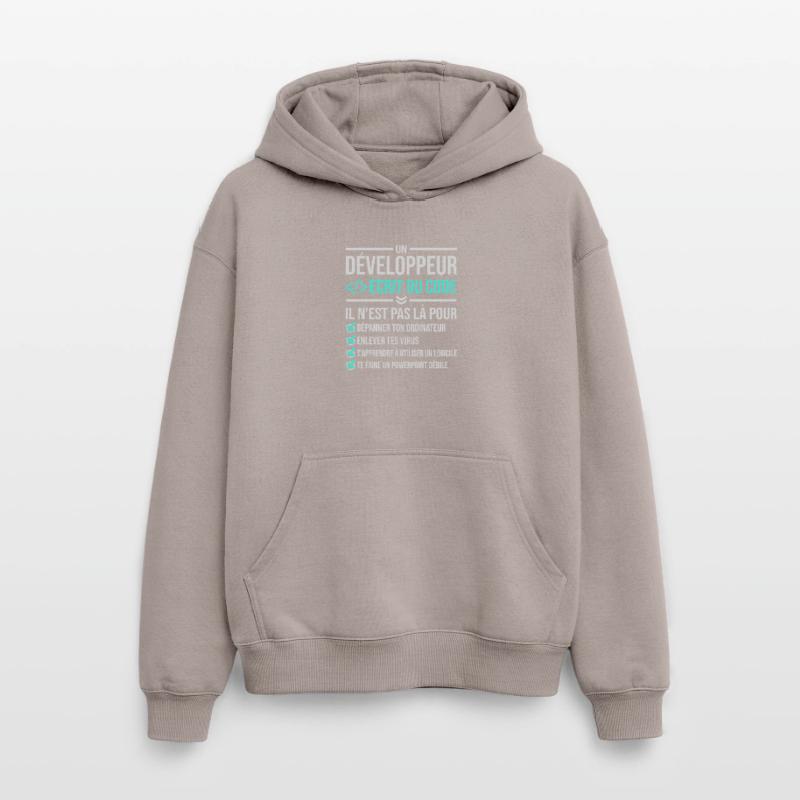 Developer Writing Code Oversized Heavyweight Unisex Hoodie