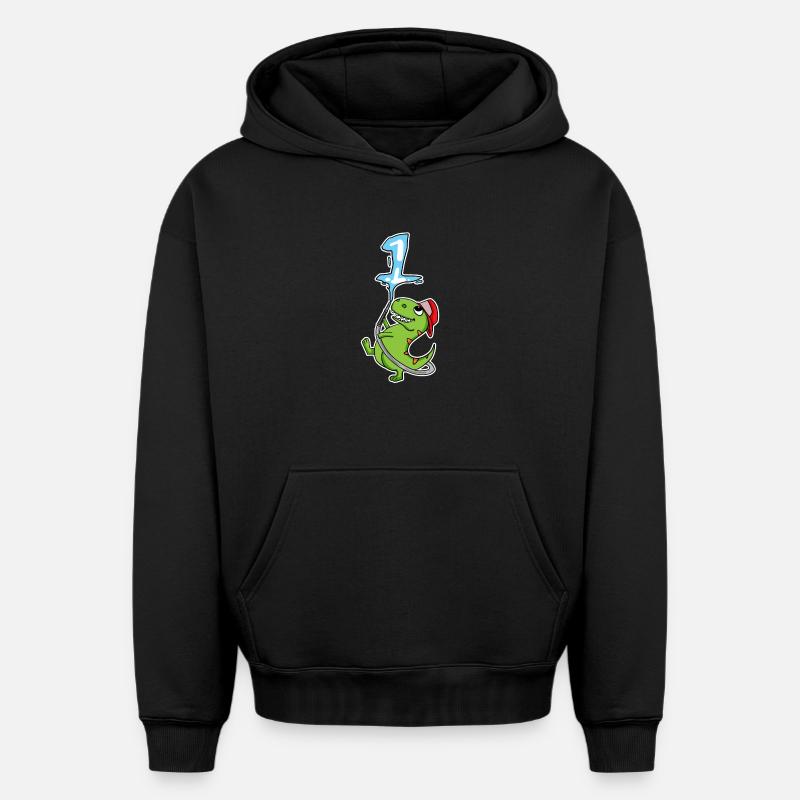 Numéro 1 - Sweat à capuche unisexe oversize épais SPREAD - noir