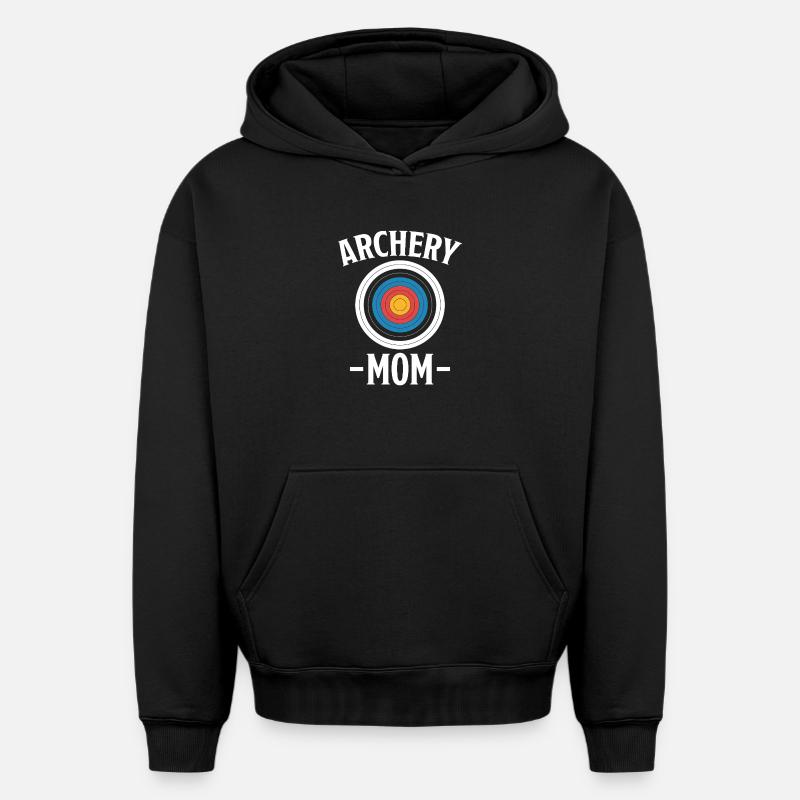 Bogenschießen Spruch Mutter Bogenschießen Geschenk - Oversized Heavyweight Unisex Hoodie - Schwarz