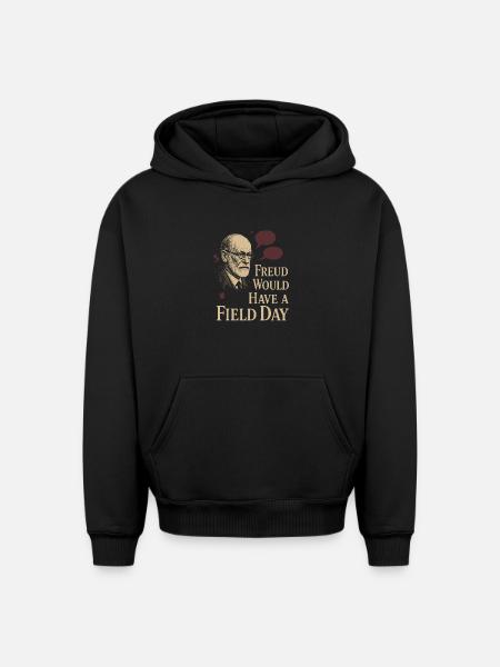 Future psychologist diagnose me - Oversized Heavyweight Unisex Hoodie - black
