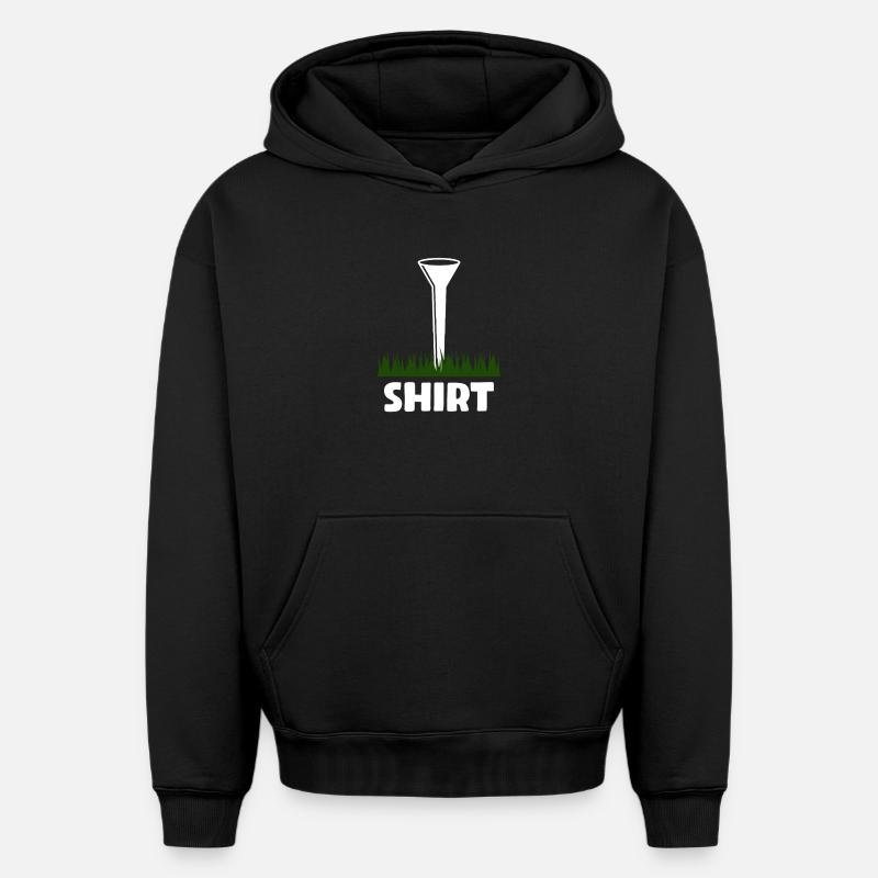 Golfeur Golf Golf - Sweat à capuche unisexe oversize épais SPREAD - noir