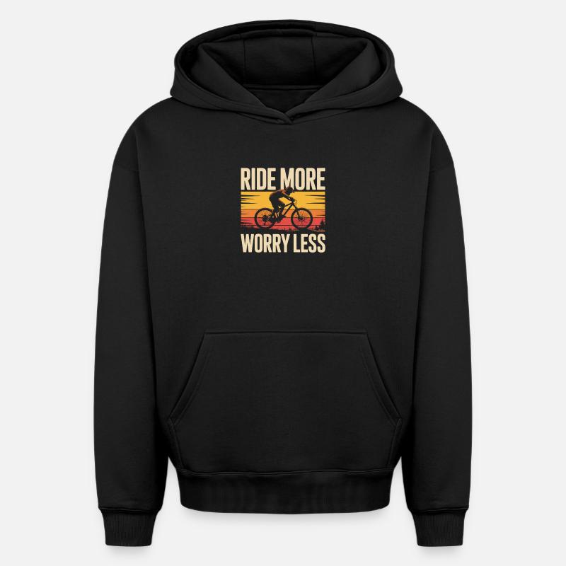 Cyclisme Cyclisme VTT - Sweat à capuche unisexe oversize épais SPREAD - noir