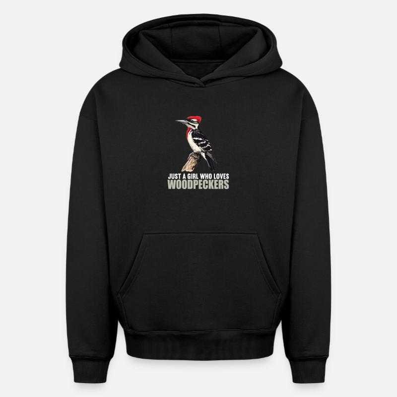 Pic Pic - Sweat à capuche unisexe oversize épais SPREAD - noir