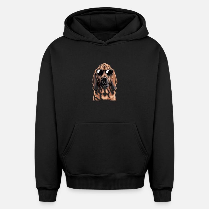 Limier - Sweat à capuche unisexe oversize épais SPREAD - noir