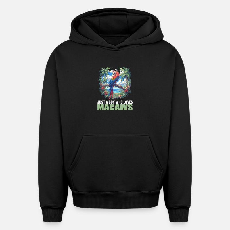 L’ère de l’ara - Sweat à capuche unisexe oversize épais SPREAD - noir