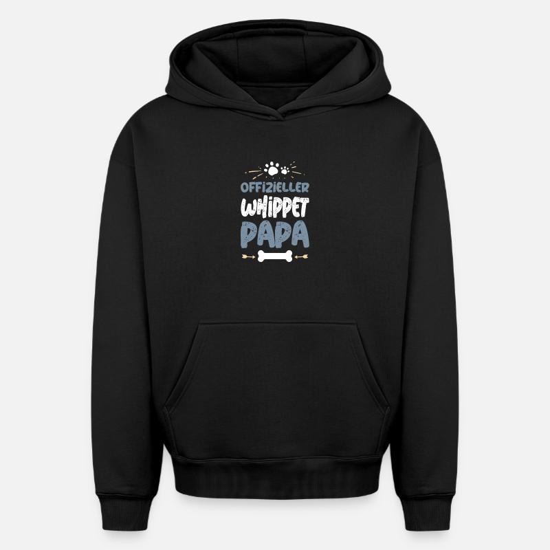 Whippet - Sweat à capuche unisexe oversize épais SPREAD - noir