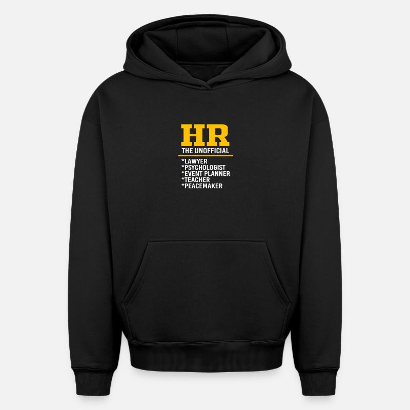 Responsable RH - Sweat à capuche unisexe oversize épais SPREAD - noir