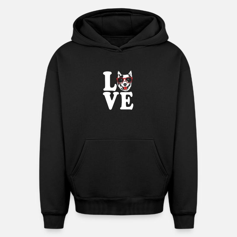 Bouvier australien chien - Sweat à capuche unisexe oversize épais SPREAD - noir