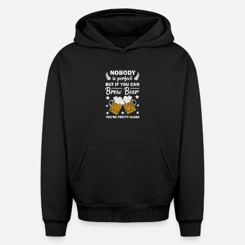 Brasseur de bière Brassage - Sweat à capuche unisexe oversize épais SPREAD - noir
