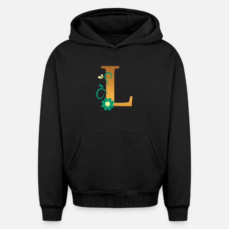 L - Sweat à capuche unisexe oversize épais SPREAD - noir