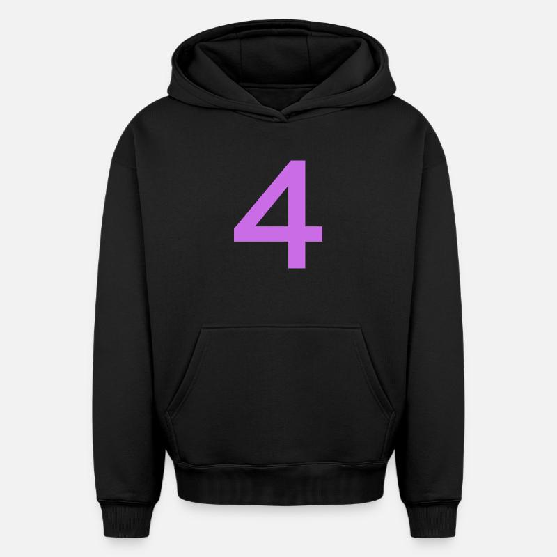 4 - Sweat à capuche unisexe oversize épais SPREAD - noir