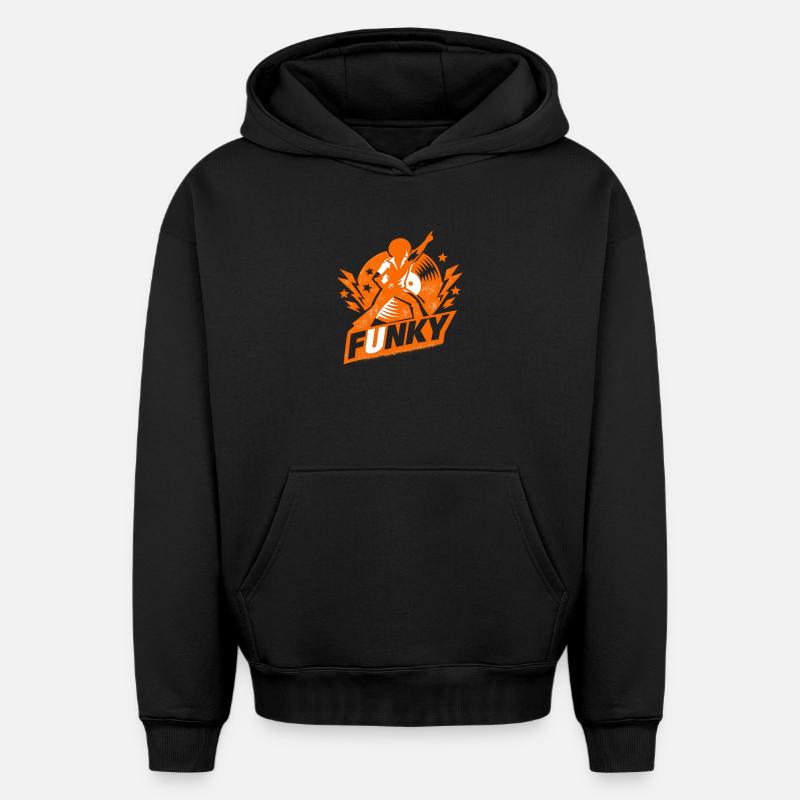 malodorant - Sweat à capuche unisexe oversize épais SPREAD - noir