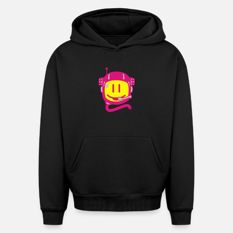 astronaut - Sweat à capuche unisexe oversize épais SPREAD - noir