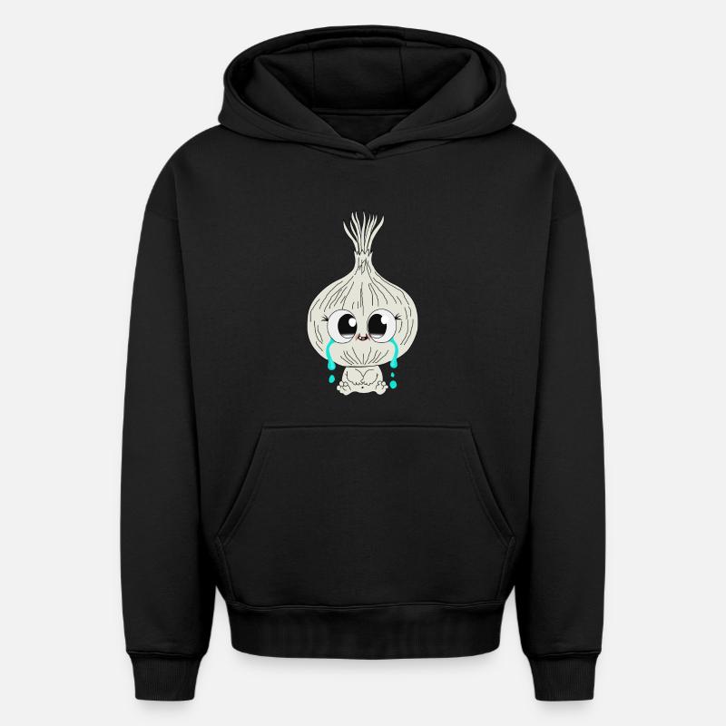 Oignon - Sweat à capuche unisexe oversize épais SPREAD - noir
