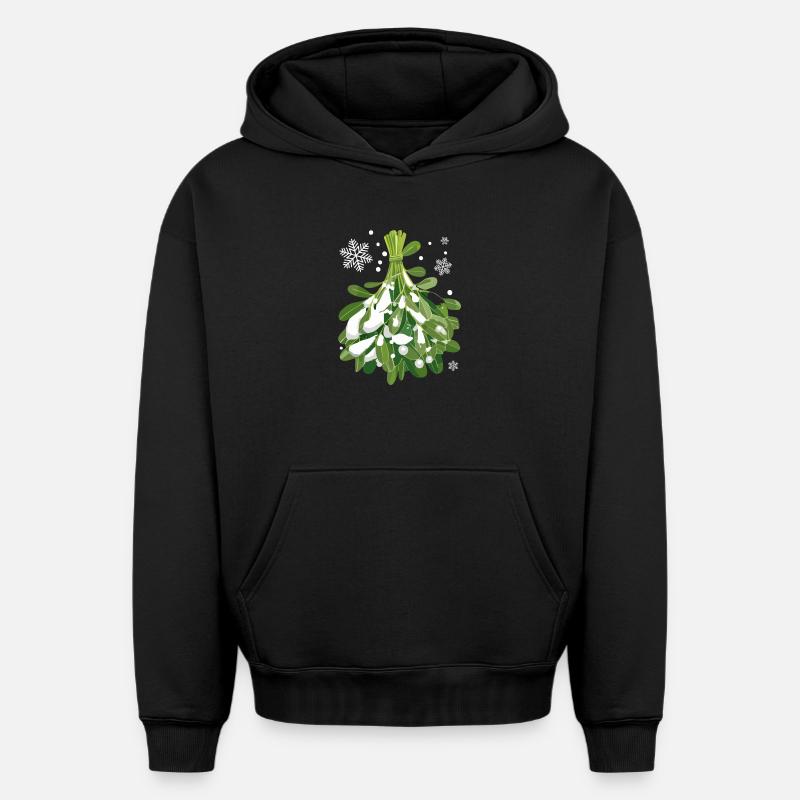 Gui - Sweat à capuche unisexe oversize épais SPREAD - noir