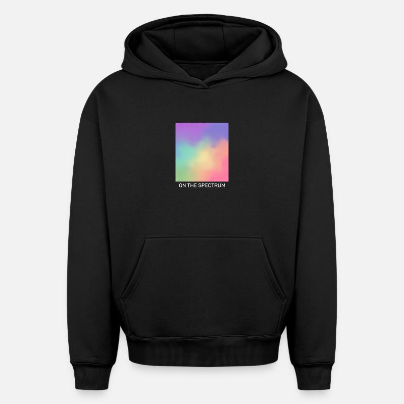 Sur le spectre - Sweat à capuche unisexe oversize épais SPREAD - noir