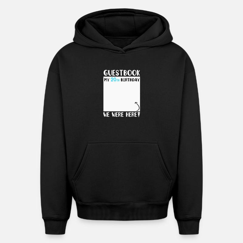 20e anniversaire - Sweat à capuche unisexe oversize épais SPREAD - noir