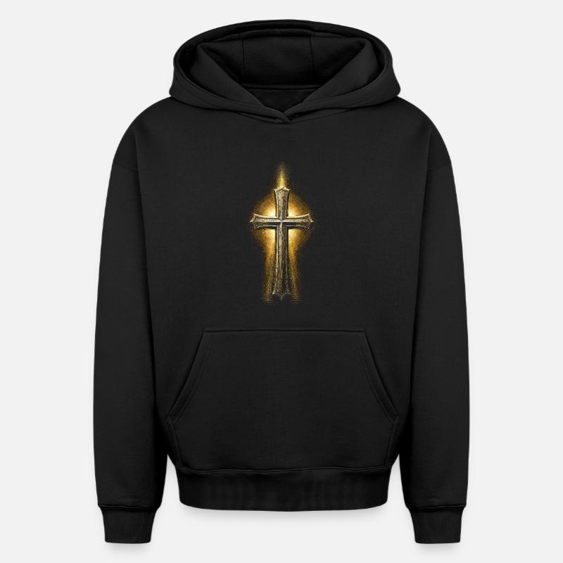 Aumônier, clerc, pasteur - Sweat à capuche unisexe oversize épais SPREAD - noir