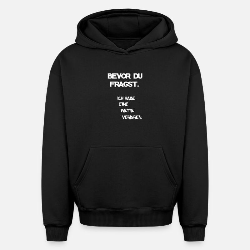 Pari perdu - Sweat à capuche unisexe oversize épais SPREAD - noir