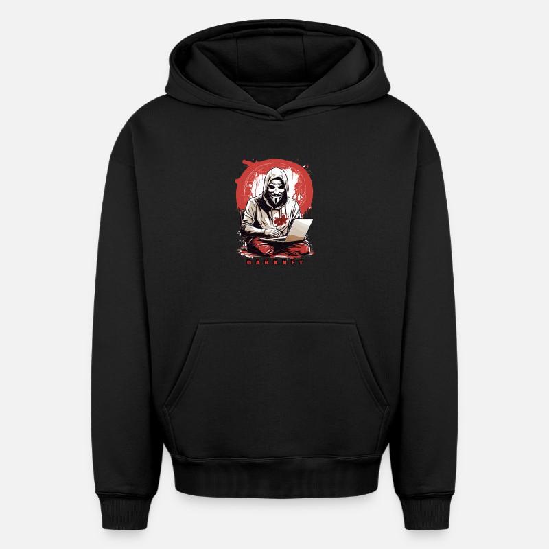 Anonymous Hacker - Oversized Heavyweight Unisex Hoodie - Schwarz