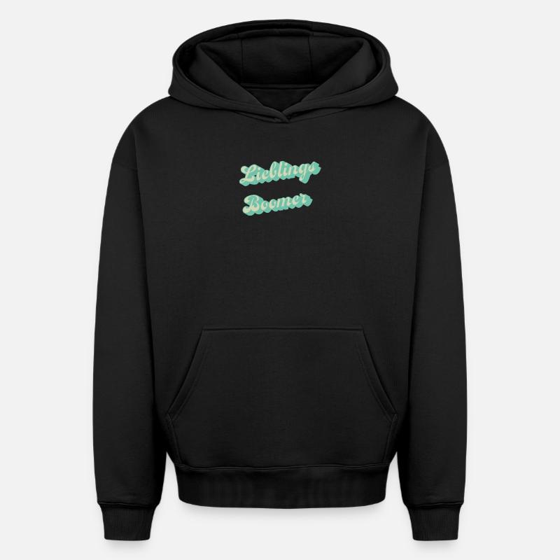 Script rétro préféré des baby-boomers - Sweat à capuche unisexe oversize épais SPREAD - noir