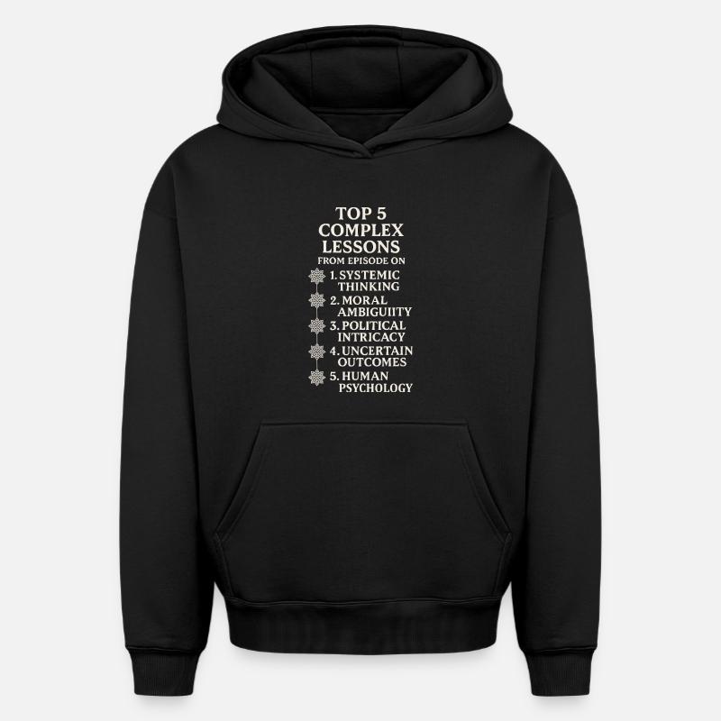 Des leçons complexes - Sweat à capuche unisexe oversize épais SPREAD - noir