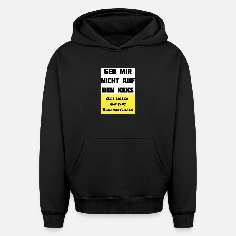 Ne m’énerve pas - Sweat à capuche unisexe oversize épais SPREAD - noir