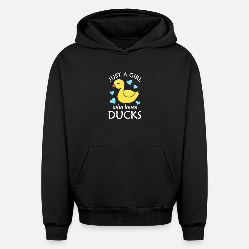 Canards - Sweat à capuche unisexe oversize épais SPREAD - noir