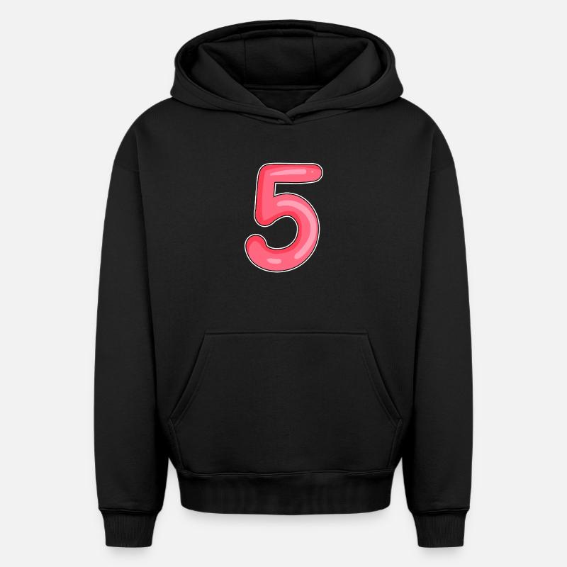 5 - Sweat à capuche unisexe oversize épais SPREAD - noir