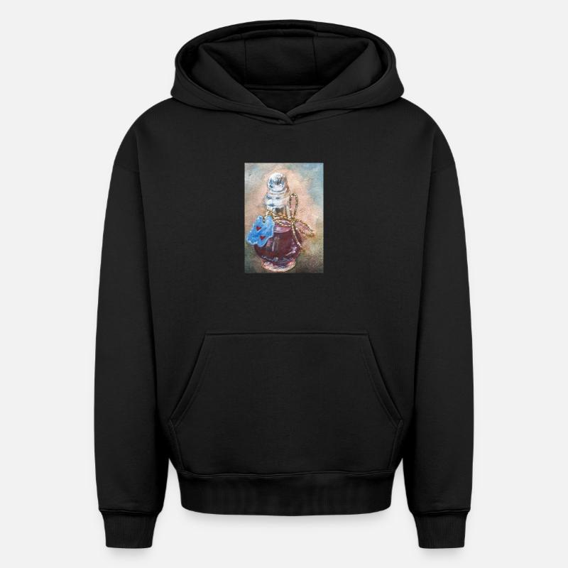 Potion - Sweat à capuche unisexe oversize épais SPREAD - noir