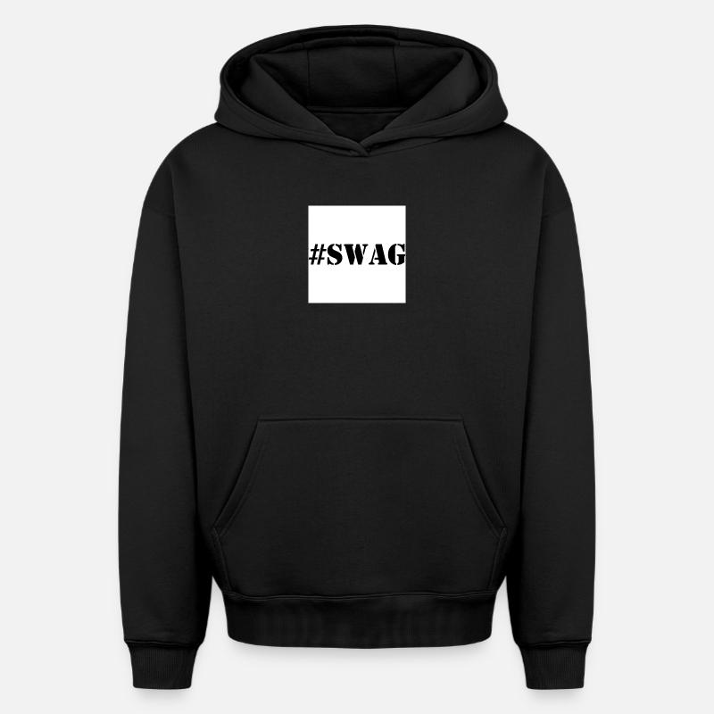 BUTIN - Sweat à capuche unisexe oversize épais SPREAD - noir