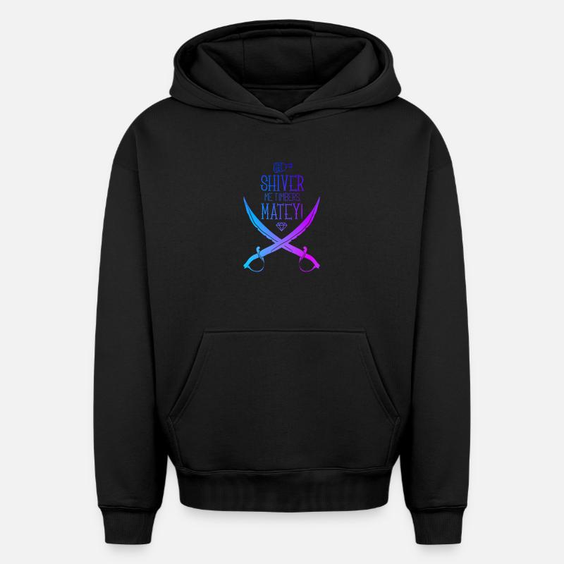Sabre de pirate - Sweat à capuche unisexe oversize épais SPREAD - noir