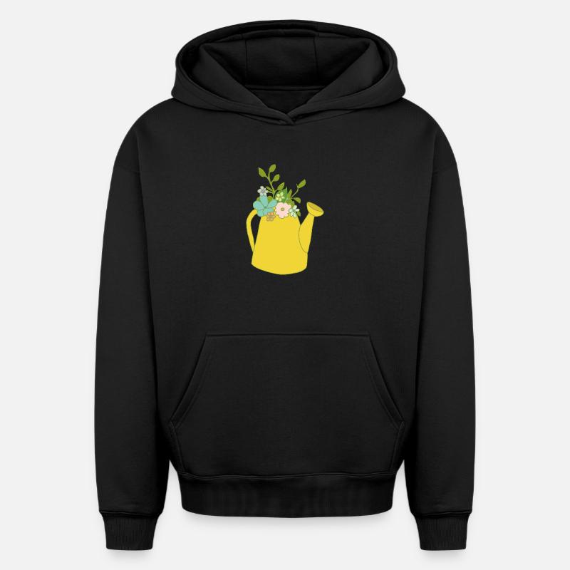Arrosoir de fleurs - Sweat à capuche unisexe oversize épais SPREAD - noir