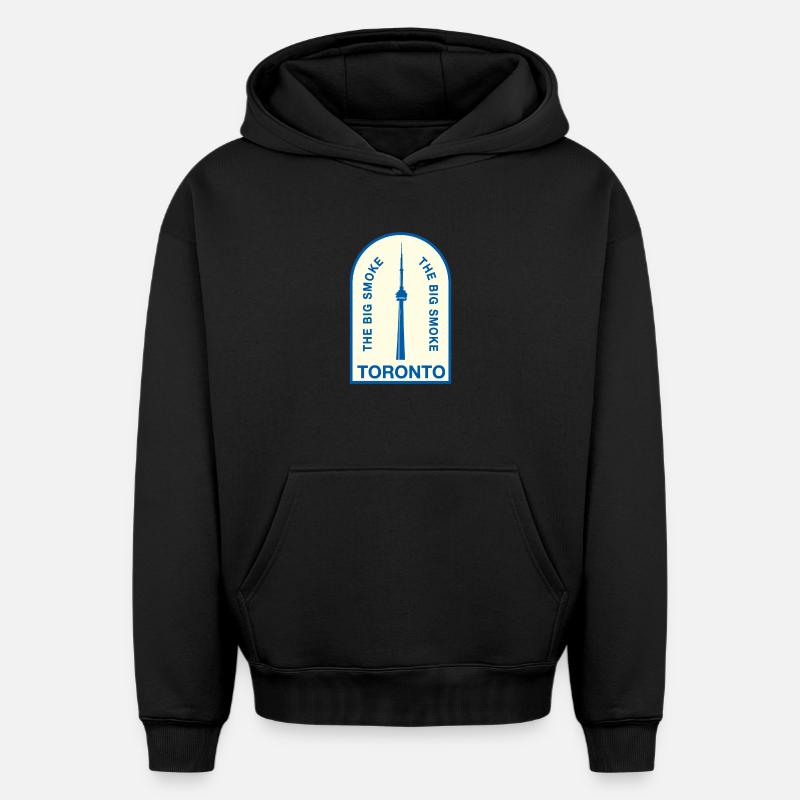 Toronto CNTower Big Smoke - Sweat à capuche unisexe oversize épais SPREAD - noir