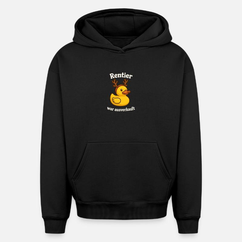 Le renne a été vendu - Sweat à capuche unisexe oversize épais SPREAD - noir