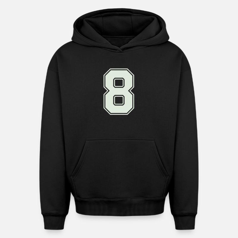 8 - Sweat à capuche unisexe oversize épais SPREAD - noir